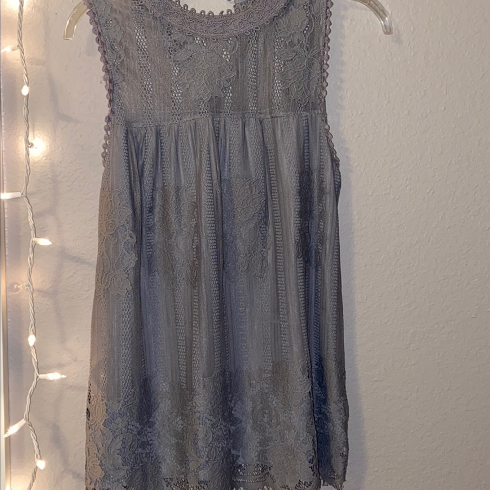 Lace Grey Top